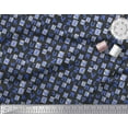 thumbnail image 2 of Soimoi Black polyester Crepe Fabric Alphabet Text Fabric Prints By Yard 52 Inch Wide, 2 of 3