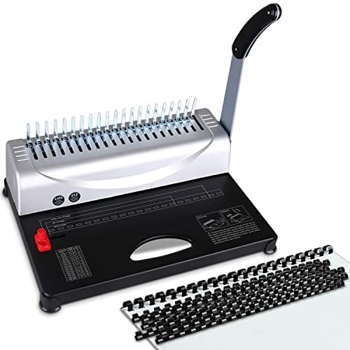 Máquina de encuadernación en peine MAKEASY, 21 orificios, capacidad para 450 hojas