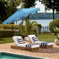 thumbnail image 2 of Safavieh Zimmerman 9' Market Crank UV Resistant Patio Umbrella, Blue, 2 of 7