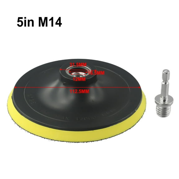 5inch M14 Hook and Loop Backing Pad Sanding Holder Disc Polishing Backer Plate Drill Rod for Polisher Grinding Tools