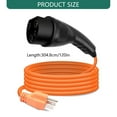 thumbnail image 5 of 10 Foot Charging Cord 3 Prong 120V Replacement ST031016PT For Electric Club Carts Plugs and Play Installation, 5 of 10
