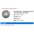 thumbnail image 2 of Rear Brake Rotor - Compatible with 2007 - 2012 Mercedes-Benz GL450 2008 2009 2010 2011, 2 of 2