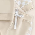 thumbnail image 5 of Towmus Toddler Baby Boy Fall Outfit Plaid Long Sleeve Sweatshirts Elastic Waist Pants Cute Clothes Set, 5 of 5