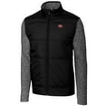 thumbnail image 2 of Men's Cutter & Buck Black San Francisco 49ers Throwback Logo Stealth Hybrid Quilted Full-Zip Windbreaker Jacket, 2 of 3