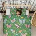 thumbnail image 3 of Flower and Butterfly Duvet Cover and Pillowcase Set for Single Bedding, Bedroom Accessories for Kids Teens, 3 of 5