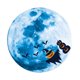 thumbnail image 2 of Inteprter Pegatina de pared decoración de Halloween Luna ventana calcomanía luminosa 3D papel tapiz autoadhesivo para decoración de fiesta en casa Kits de decoración para fiestas espantapájaros Inteprter HA007412-01, 2 of 6