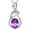 Purple, variant on VONTER Fine Jewelry Natural Gemstone Sterling Silver Swiss Blue Topaz Amethyst Citrine Pendant Necklace,925 Sterling Silver Blue Sapphire Women's Gemstone Pendant Necklacev Mothers Day Gifts-Purple