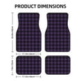 thumbnail image 2 of Cauagu Purple Black Plaid Pattern Car Floor Mat Set of 4,Car Carpet Mats Car Mats with Anti-Slip Backing & Driver Heel Pad Universal Fit for Cars/Trucks/SUV/Vans, 2 of 6