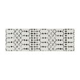 thumbnail image 2 of Masada Rugs Geometric Bohemian Low Pile Area Rug Ivory Black 2' x 6', 2 of 5