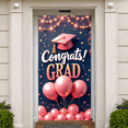 thumbnail image 6 of Pink Theme Graduation Banner Gold Decorative Grad Party Backdrop Pink Balloons Golden Stars Graduation Background for Graduation Party Graduation Ceremony Grad Photo Shoot, 6 of 9