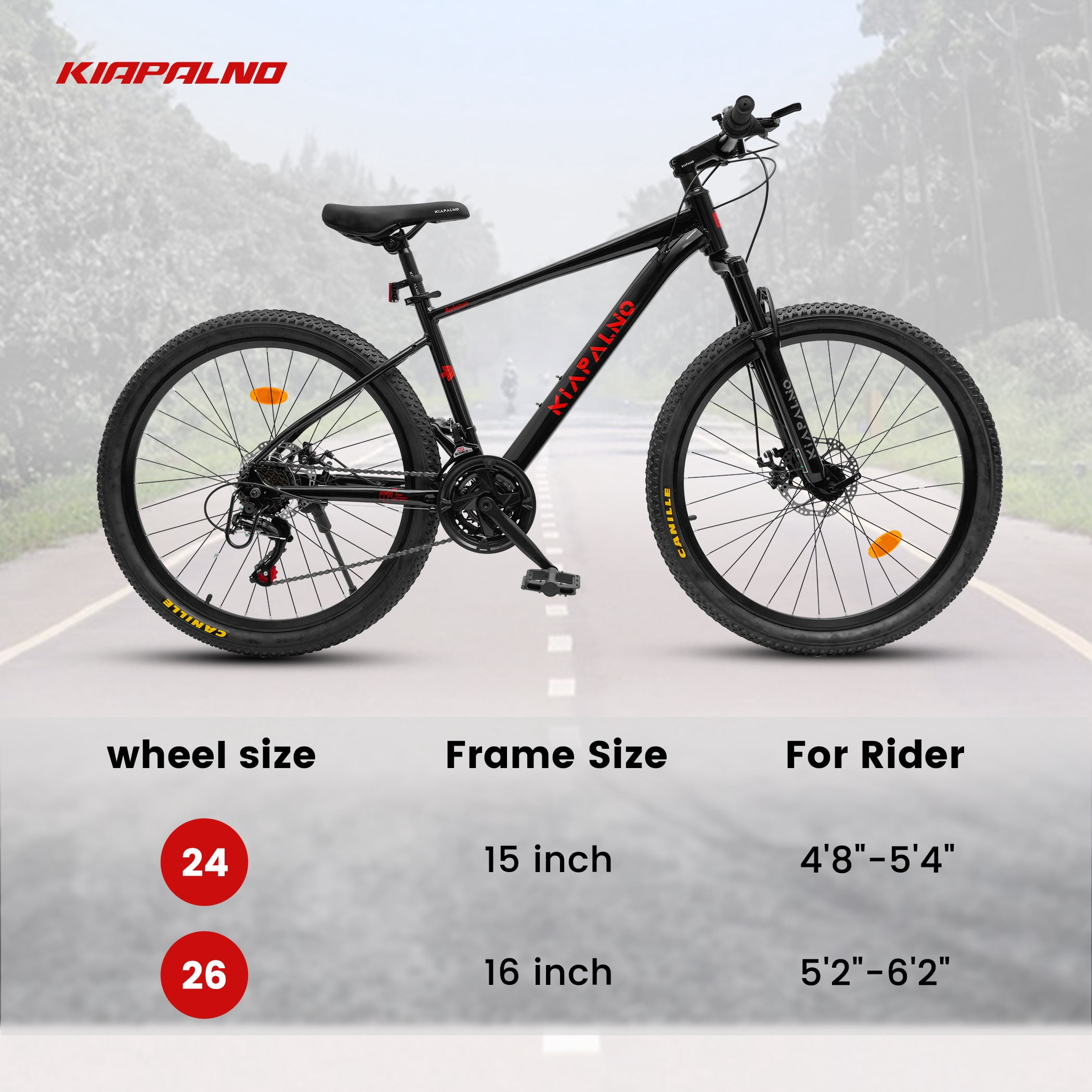 26 Inch Mountain Bike, 21 Speed Mountain Bicycle with Aluminium Alloy Frame, Dual Disc Brakes and Front Suspension, Men Commuting City Bike for Teenagers Adult, Quick Release Front Wheel, Black
