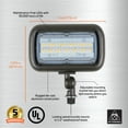 thumbnail image 6 of Newhouse Lighting WW30BRZ 30-Watt Die-Cast Aluminum LED Wall Wash Flood Light Outdoor, Weatherproof Landscape Lighting 2695 Lumens, 3000K Warm White, 120-277V, 1/2" Knuckle Mount Bronze, 2 packs, 6 of 9