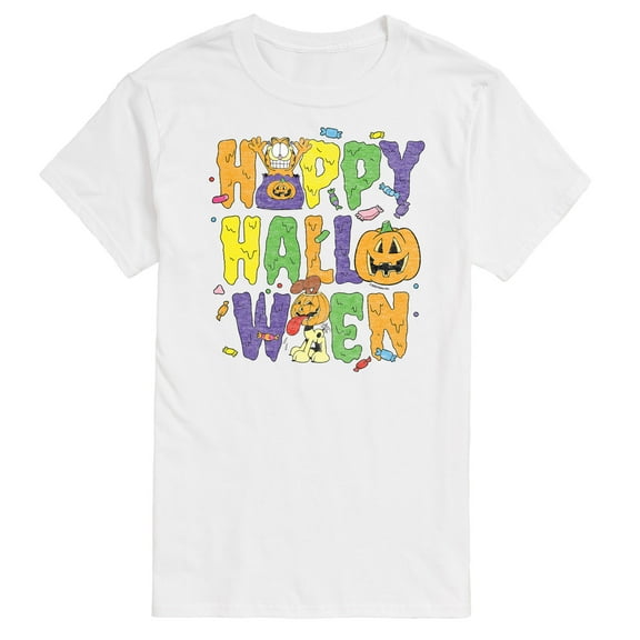 Garfield - Happy Halloween Odie and Garfield - Men's Short Sleeve Graphic T-Shirt