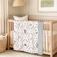 thumbnail image 3 of Animal Floral Baby Blanket for Boys Girls Plush Toddler Receiving Clearance Blankets with Double Layer Dotted Backing 30 x 40 Inch, 3 of 6