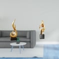 thumbnail image 2 of Estatua abstracta de fuego, adorno de escritorio, recuerdo artesanal, figura de llama de resina, escultura de arte moderno, escultura decorativa, recu, 2 of 8
