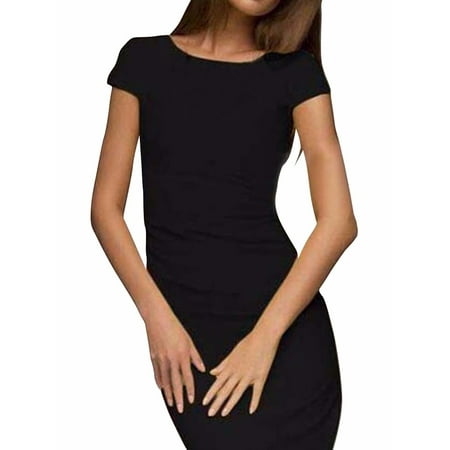 Ladies Sexy O Neck Bodycon Pencil Slim Business Party Cocktail (Best Business Attire For Ladies)