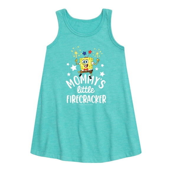 SpongeBob SquarePants - Mommy's Little Firecracker - Toddler and Youth Girls A-line Dress