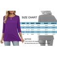 thumbnail image 5 of MOSHU 3 Pack 3/4 T Shirts for Womens Crew Neck Womens Shirts Dressy Basics Tees Casual Loose Fit Fall Tops, 5 of 10