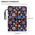 thumbnail image 6 of HELLHERO Zipper Bag with Handle Polyester Paperback Book Cover with Washable for Hardcover Notebook Journal Textbooks Paperbacks Storage, Floral, 6 of 6