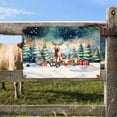 thumbnail image 2 of Merry Christmas Santa Reindeer Antlers Goldendoodle Sleigh Xmas Winter Holiday Horizontal Metal Aluminum Sign Doodle Dog Lover Gifts Idea Wall Art Home Decor - 00023, 2 of 5
