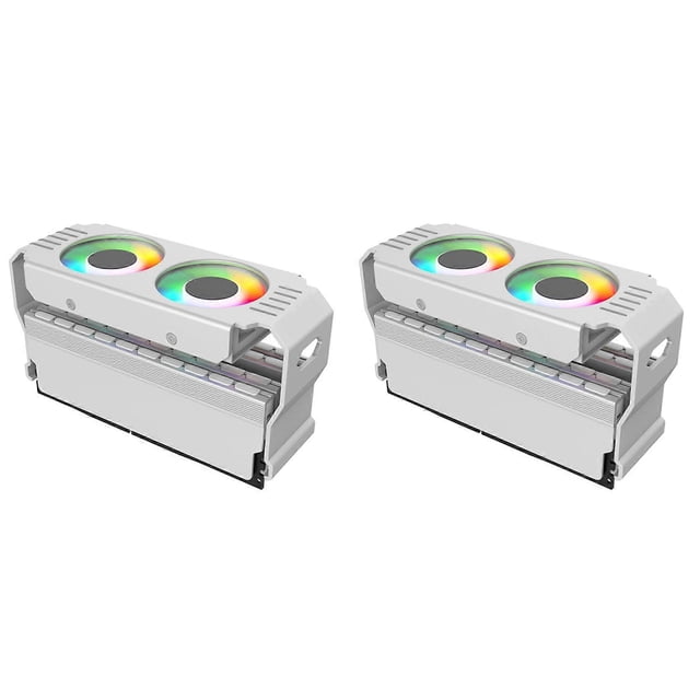 2X PC Case RAM Memory Module ARGB Cooler DDR3 to DDR5 5V 3Pin PWM 4Pin Light Sync 120mm Dual Fans Cooling Radiator