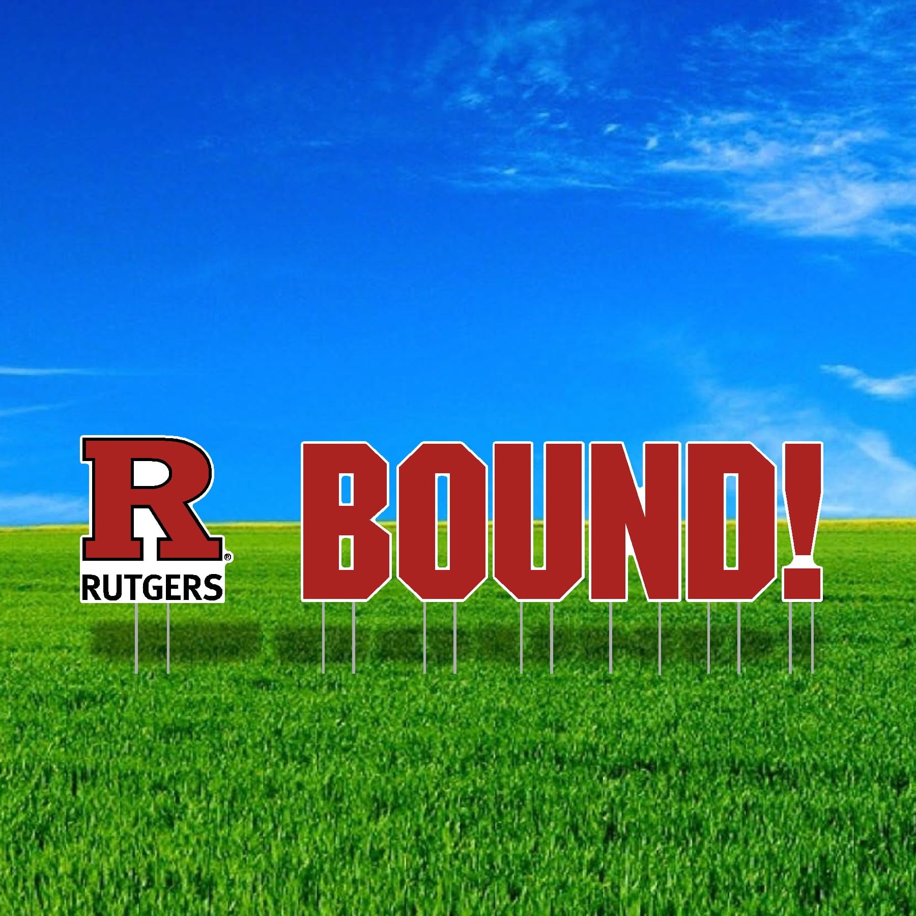 Rutgers University BOUND Mascot Yard Sign Set