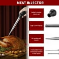 thumbnail image 6 of Stainless Steel Turkey Baster Baster Syringe for Cooking Meat Injector Set with 2 Marinade Needles 1 Cleaning Brush for Home Baking Kitchen Tool, 6 of 7