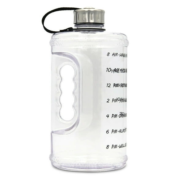 Bouteille d'Eau Motivation 2,2 L / 3,78 L avec Indicateur de Temps pour Plein Air Camping Randonnée Randonnée Mise en Forme Entraînement Sport