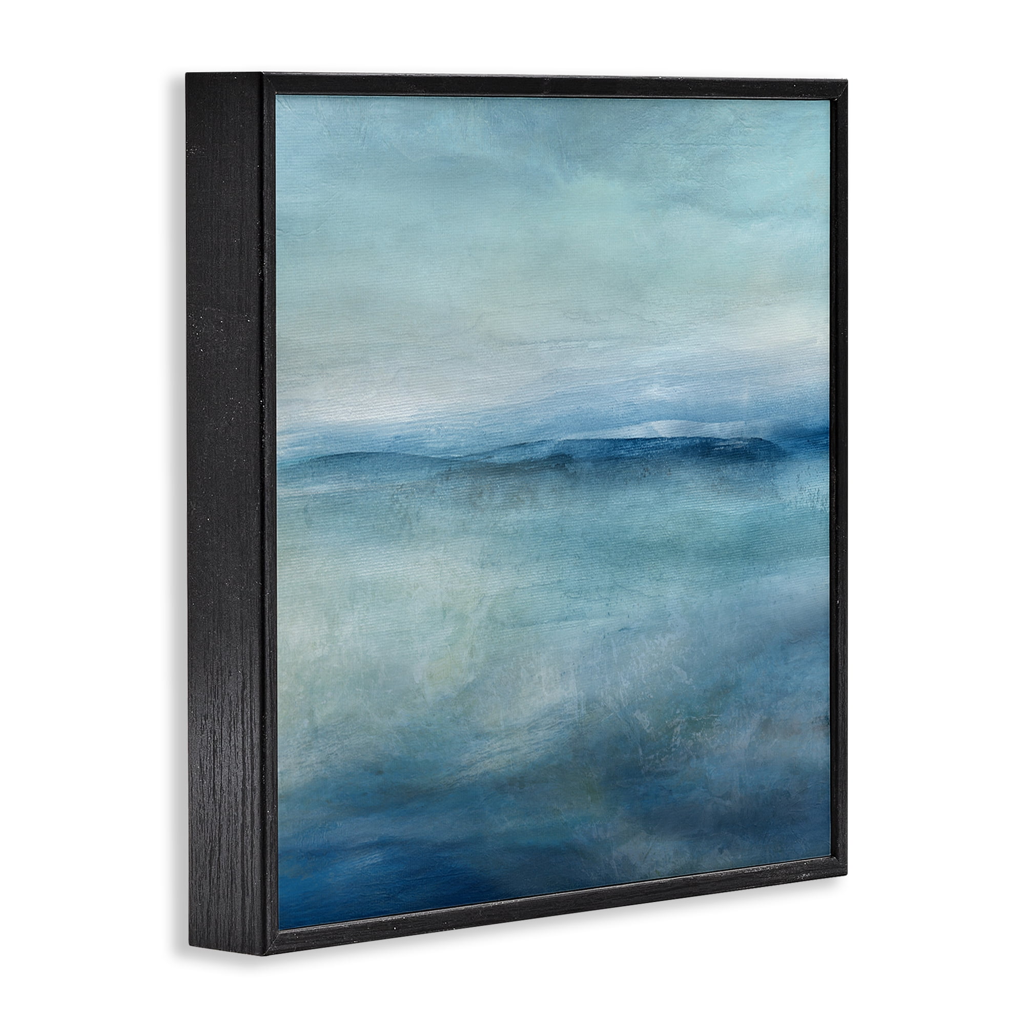 Stupell Industries Misty Blue Coastal Horizon Black Framed Giclee Art, design by Carol Robinson