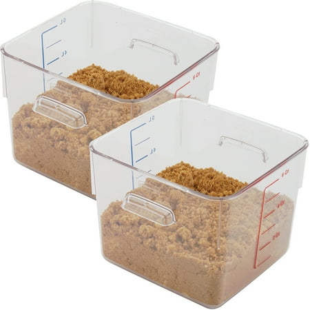 - Rubbermaid Commercial Clear 6 qt SpaceSaver Square Container, Bundle of 2