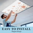 thumbnail image 5 of 3 Pack Pink Flower Fluorescent Light Covers for Ceiling Lights Butterfly Wildflower Leaf Pastoral Style Magnetic Ceiling Light Covers Overhead Light Filters for Office Classroom Home, 5 of 9