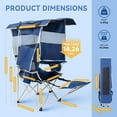 thumbnail image 6 of Folding Camping Chair with Canopy Shade, 30W Solar Charging Panel, Footrest, Cup Holder & Cooler Bag for Camping, BBQ & Picnic (1 Pack), 6 of 7