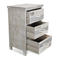 thumbnail image 4 of Contemporary Home Living 28.25" Gray and Silver Three Drawer Storage Cabinet with Galvanized Strip, 4 of 6