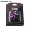 Pernos de vástago 6 unids/set tornillos plateados MTB bicicleta de titanio práctico nuevo ZefeiWu 8390615423748