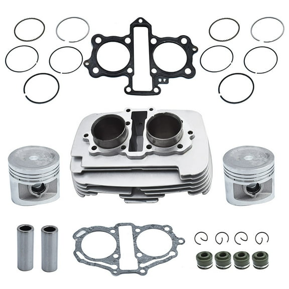 SEBLAFF Engine Cylinder Assembly Kit with Pistons Gaskets For Honda Rebel 250 CMX250C