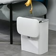 thumbnail image 4 of PHIGZNT 35qt Kitchen Trash Can, Hanging Lightweight and Durable Slim Trash Can, Wastebaskets for Office, Workspace, Kitchen, Bathroom, Easy to Clean, 1 Pack White One Size, 4 of 4
