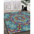 thumbnail image 2 of Ahgly Company Indoor Rectangle Patterned Blue Green Abstract Area Rugs, 6' x 9', 2 of 6