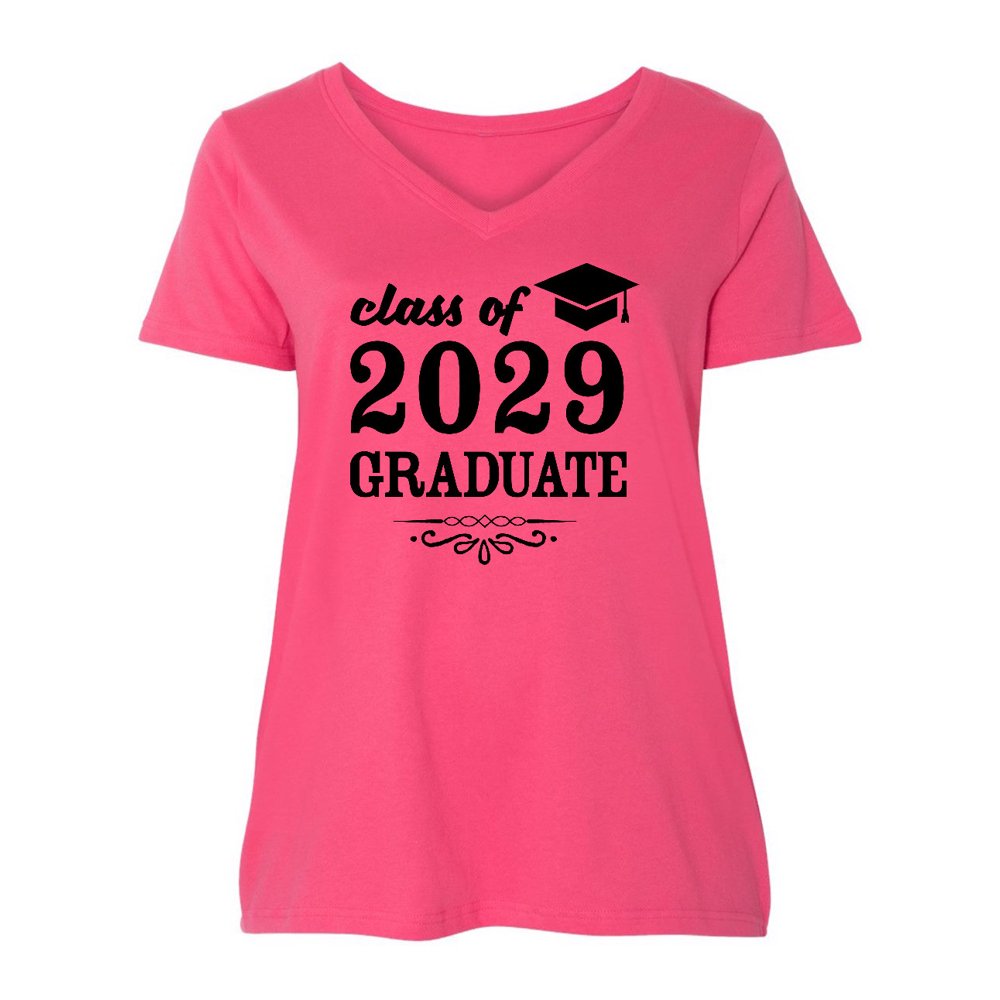 INKtastic - Class of 2029 Graduate with Graduation Cap Women's Plus ...