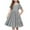Gray, variant on Diufon Girls Summer Dress Tween Short Sleeve A Line Boho Dress Casual Smocked Flowy Ruffle Midi Dresses
