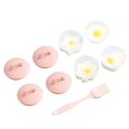 thumbnail image 2 of Batería de Cocina Juego de moldes para escalfadores de huevos de plástico con cepillo (rosa) Wdftyju Libre de BPA, 2 of 7