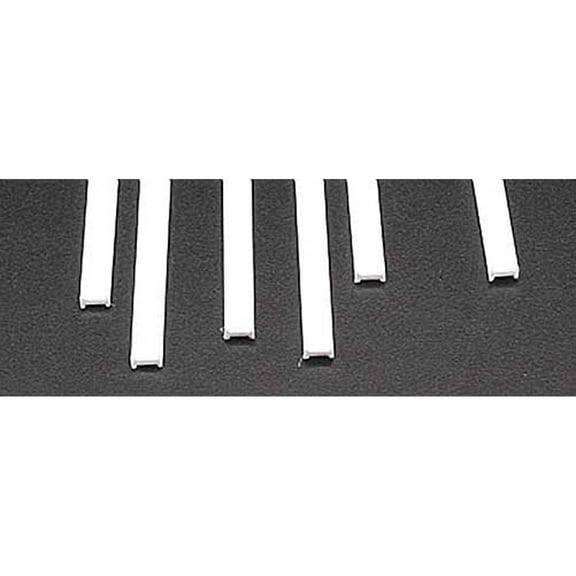 Plastruct Styrene Structural I Beams - Pkg of 6, 5/32" H x 5/64" W x 15" L