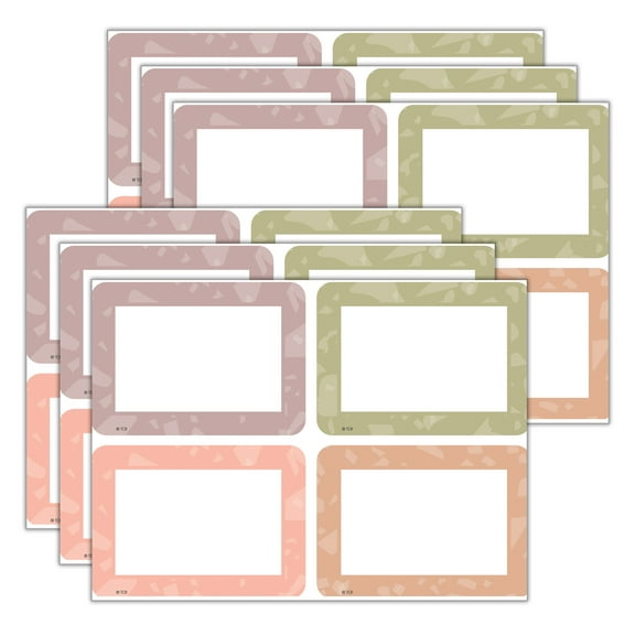 Teacher Created Resources Terrazzo Tones Name Tags/Labels - Multi-Pack, 36 Per Pack, 6 Packs