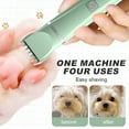 thumbnail image 3 of FACEGA 4 in 1 Electric Pet Grooming Kit Low Noise Dog Clippers for Grooming Paw Trimmer Pet Hair Removal Tool Rechargeable Cordless Pet Hair Clipper Trimmer Shaver for Dogs Cats Pets (Green), 3 of 7