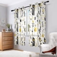 thumbnail image 6 of 2 Panels Set Blackout Curtains Thermal Insulated Sun Protection Room Darkening Drapes for Bedroom Black Cat Seamless Pattern, 6 of 6