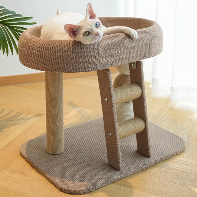 BELOVING Small Cat Tree Tower with Perch Bed Scratching Post Playground Cat Scratcher
