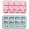 8 Cups 2 pack Hello Kitty Silicone Fondant Cake Mold,ice mold,Chocolate tray for Sugarcraft, Birthday Cake Decoration, Gum paste Icing, Candy Chocolate Cupcake Topper Decorating and DIY Baking Tools