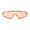 Gold Light Brown, variant on Runway Unique Metal Stud Shield Rimless Robotic Sunglasses Gold Yellow