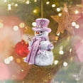 thumbnail image 4 of Pink and Silver Snowman Christmas Ornament, Festive Hanging Decor for Home and Holiday Season Ambiance, for Adding a Touch of Elegance to Christmas Tree - C, 4 of 5