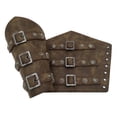 thumbnail image 4 of 2 Pieces PU Leather Medieval Bracers Adjustable Photo Props Events Bronze, 4 of 6