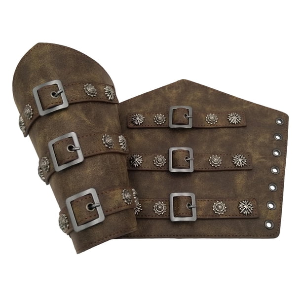 Vikingo medieval pirata braceres de cuero caballero guerrero brazalete de brazo armadura gótico steampunk pulsera guantelete vambraces cosplay accesorios | ES Vikingo medieval pirata braceres de cuero caballero guerrero brazalete de brazo armadura gótico steampunk pulsera guantelete vambraces cosplay accesorios | ES